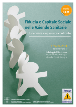 Fiducia e Capitale Sociale nelle Aziende Sanitarie