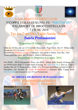 5° Coppa Italia Shutai-do FR