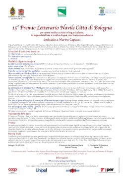 15° Premio Letterario Navile Città di Bologna