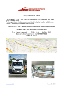 Calcolare il peso del camper