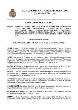 285 acquisto materiali tab elett - Comune di San Giorgio Piacentino
