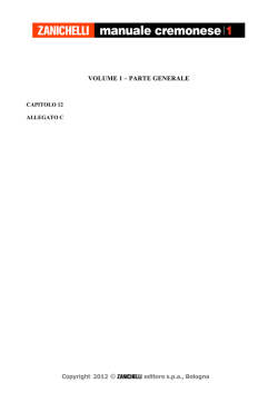 VOLUME 1 – PARTE GENERALE