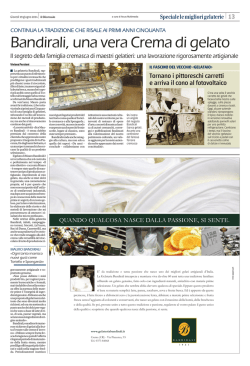 il Giornale - 19 giugno 2014 Speciale "le migliori gelaterie"