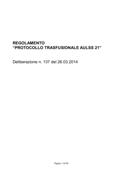 REGOLAMENTO “PROTOCOLLO