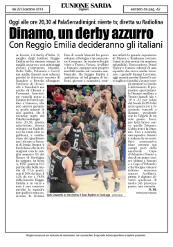Dinamo, un derby azzurro