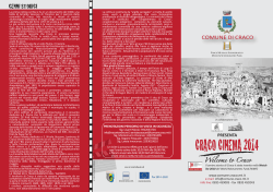 CRACO CINEMA 2014 - Comune di Craco