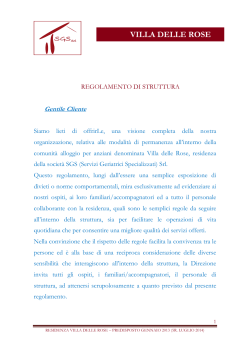 regolamento della struttura