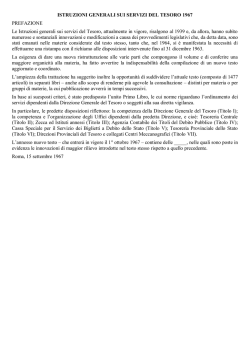 ISTRUZIONI GENERALI SUI SERVIZI DEL