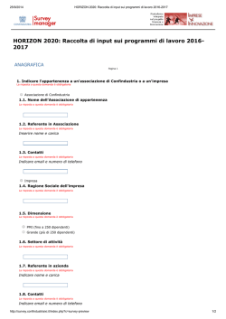 HORIZON 2020: Raccolta di input sui programmi di lavoro 2016
