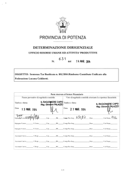 Determinazione Dirigenziale n° 0631 del 14 Marzo 2014