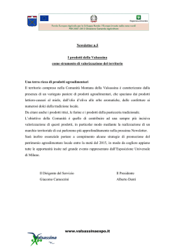 I prodotti della Valsassina come strumento di