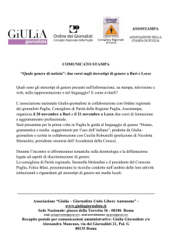 Programma - Consigliera di Parit&agrave;
