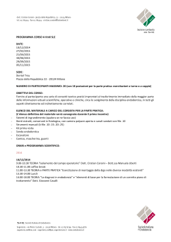 Page 1 PROGRAMMA CORSO A Km0 SLE DATE: 10/12/2014 27/02