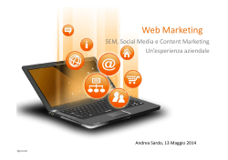 Slide su Web Marketing, o strategie di posizionamento