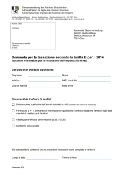 Domanda per la tassazione secondo la tariffa B per il 2014