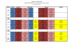 (Terze lingue) AA 2014 – 2015 ORARIO LUNEDI