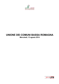 13 agosto 2014 - Unione dei Comuni della Bassa Romagna