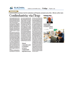 Sindacati e imprenditori sentiti in commissione
