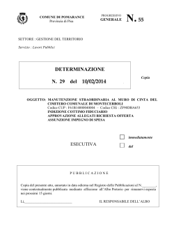 Determinazione 29 - Comune di Pomarance