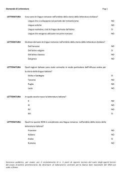 Domande di Letteratura Pag 1 LETTERATURA Cosa sono le lingue
