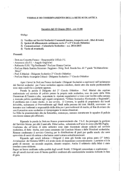 Incontro del 12 Giugno 2014