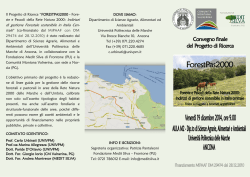 Il Progetto di Ricerca &ldquo;FORESTPAS2000 - Fore