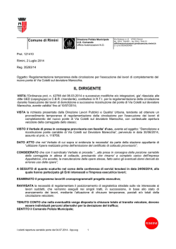 IL DIRIGENTE - Comune di Rimini