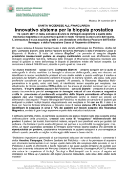 Innovativo sistema per la biopsia prostatica