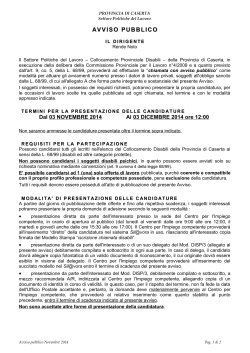 Avviso pubblico - Provincia di Caserta