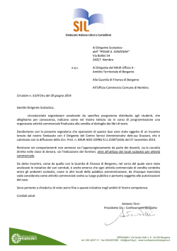 Ecco la lettera - Coor.Co.Ge. Bergamo