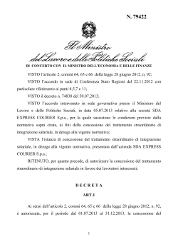 Decreto n. 79422 del 14/02/2014 - Ministero del Lavoro e delle
