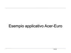 Esempio applicativo Acer-Euro