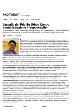 RHO TODAY Acuradeedazione