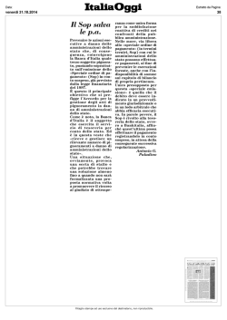 Il Sop salva le p.a. - Comune di Scandicci