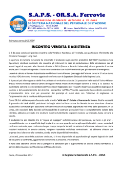 Informativa Assistenza e Desk Trenitalia