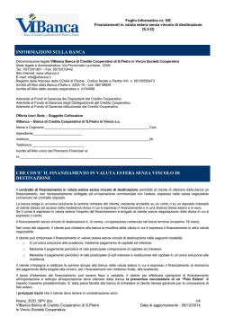 il finanziamento in valuta estera senza vincolo di