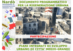 documento programmatico per la rigenerazione urbana piani