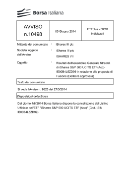 AVVISO n.10498 - Borsa Italiana