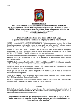 Avviso pubblico - Parco Nazionale del Gran Sasso e Monti della Laga