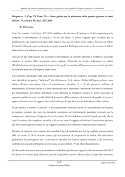 Allegato n. 2 (Cap. IV Parte II) – Linee guida per la redazione della
