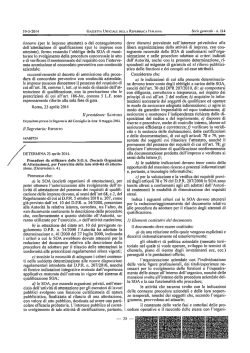 Determina 23 aprile 2014 - Procedure da utilizzare dalle S.O.A.