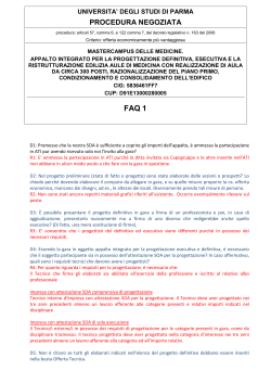 FAQ 1 - Università degli Studi di Parma