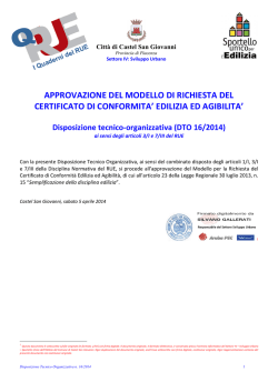 DTO 16-2014 Modello richiesta certificato di Conformit&agrave; Edilizia ed
