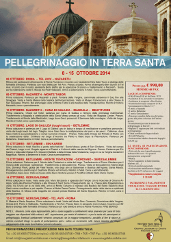 8 - 15 OTTOBRE 2014 - New Gate Tours Italia