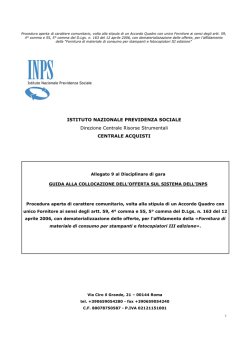 ISTITUTO NAZIONALE PREVIDENZA SOCIALE Direzione