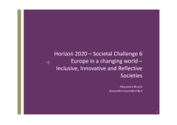 Societal Challenge 6 Europe in a changing world