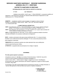 Determinazione n°461 del 19.02.2014.