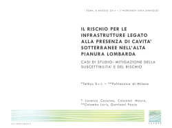 il rischio per le infrastrutture legato alla presenza di - Tethys