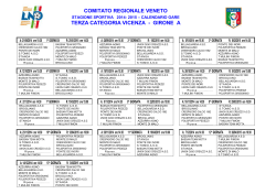 Calendario Terza Categoria 2014-2015