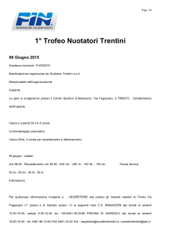 1° Trofeo Nuotatori Trentini